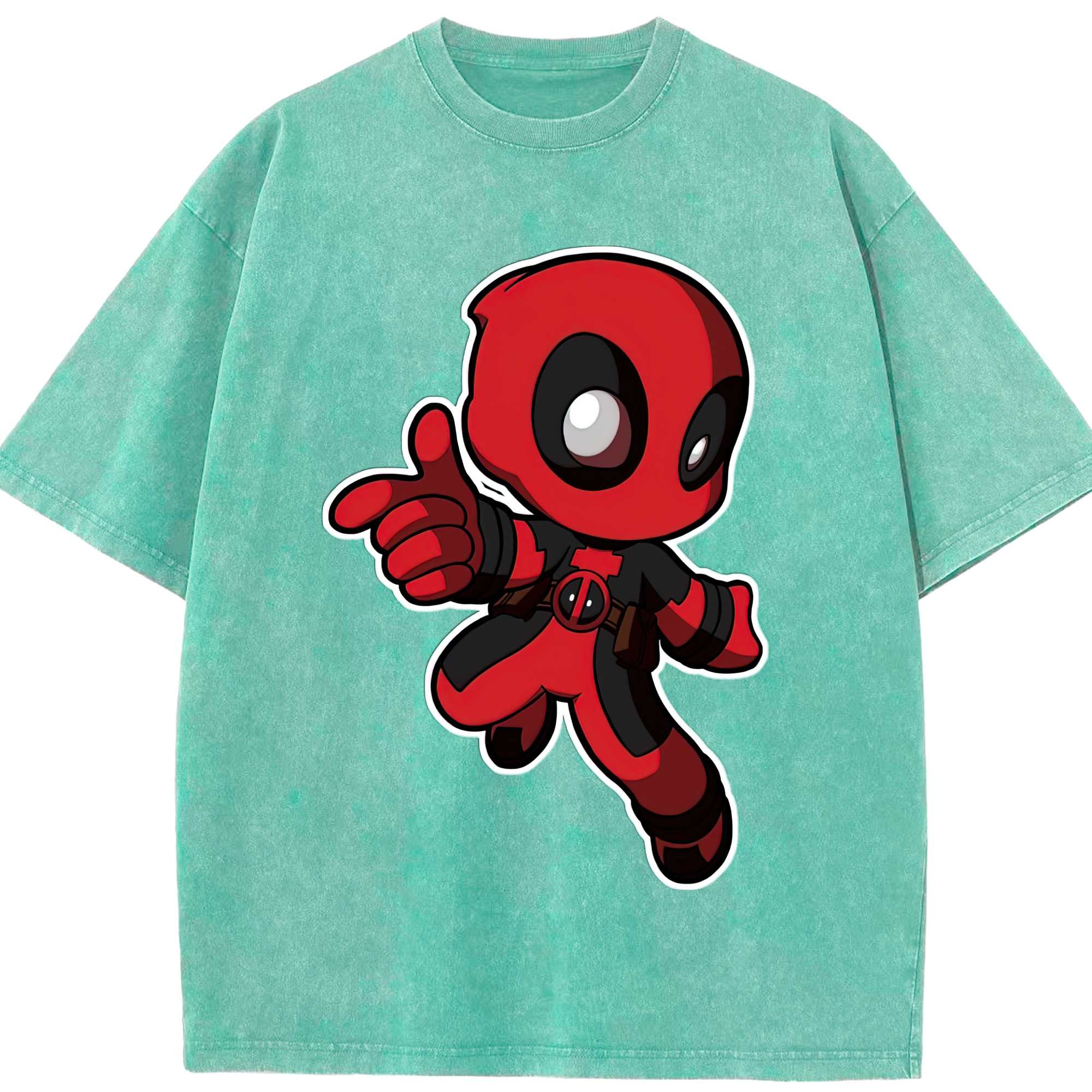 （画像用） Deadpool デッドプール 綿100% ヴィンテージ風 半袖Tシャツ（フロントプリント）